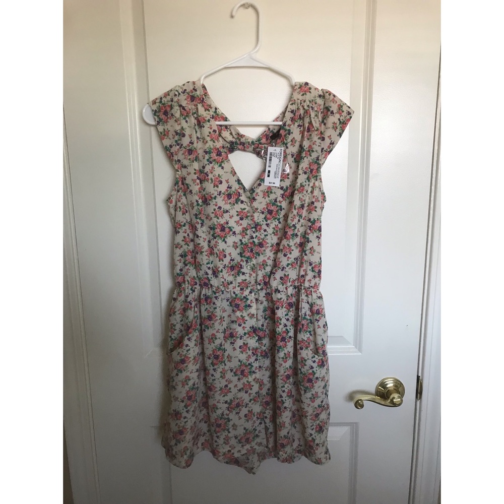 Floral shorts romper